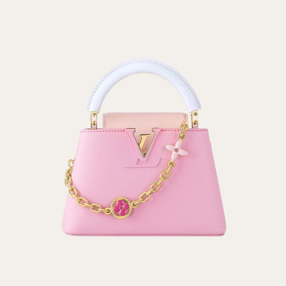 Louis Vuitton Mini Capucines Rose Chamallow Pink 7.9 Inches M22375