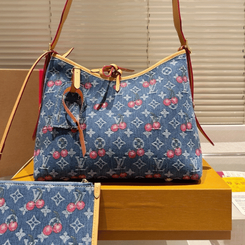 Louis Vuitton Carryall Denim Cherry Monogram 11.4 Inches