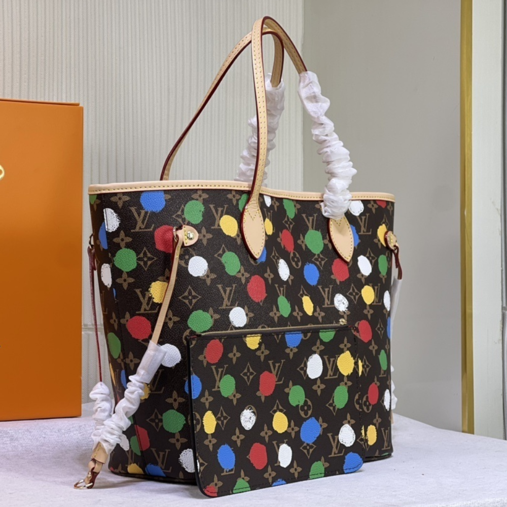 Louis Vuitton X Yayoi Kusama Neverfull MM Monogram Multicolor 12.2 Inches M22980