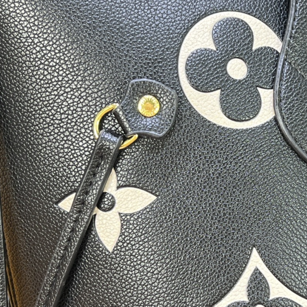Louis Vuitton Neverfull Tote Bag Mm Monogram Black 12.2 Inches M46649