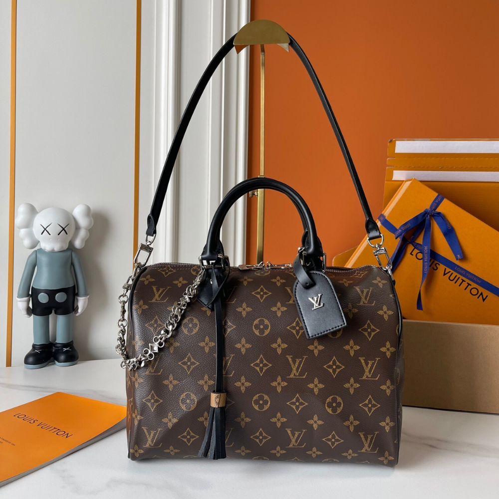 Louis Vuitton Speedy Soft 30 Dark 11.8 Inches M12243