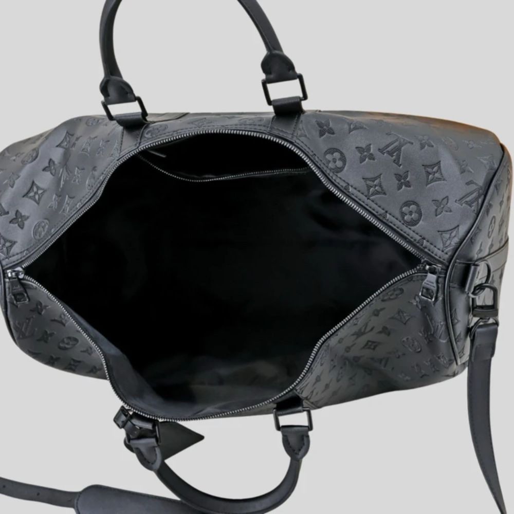 Louis Vuitton Keepall Bandoulière 50 Monogram Shadow 19.7 Inches LV M44810