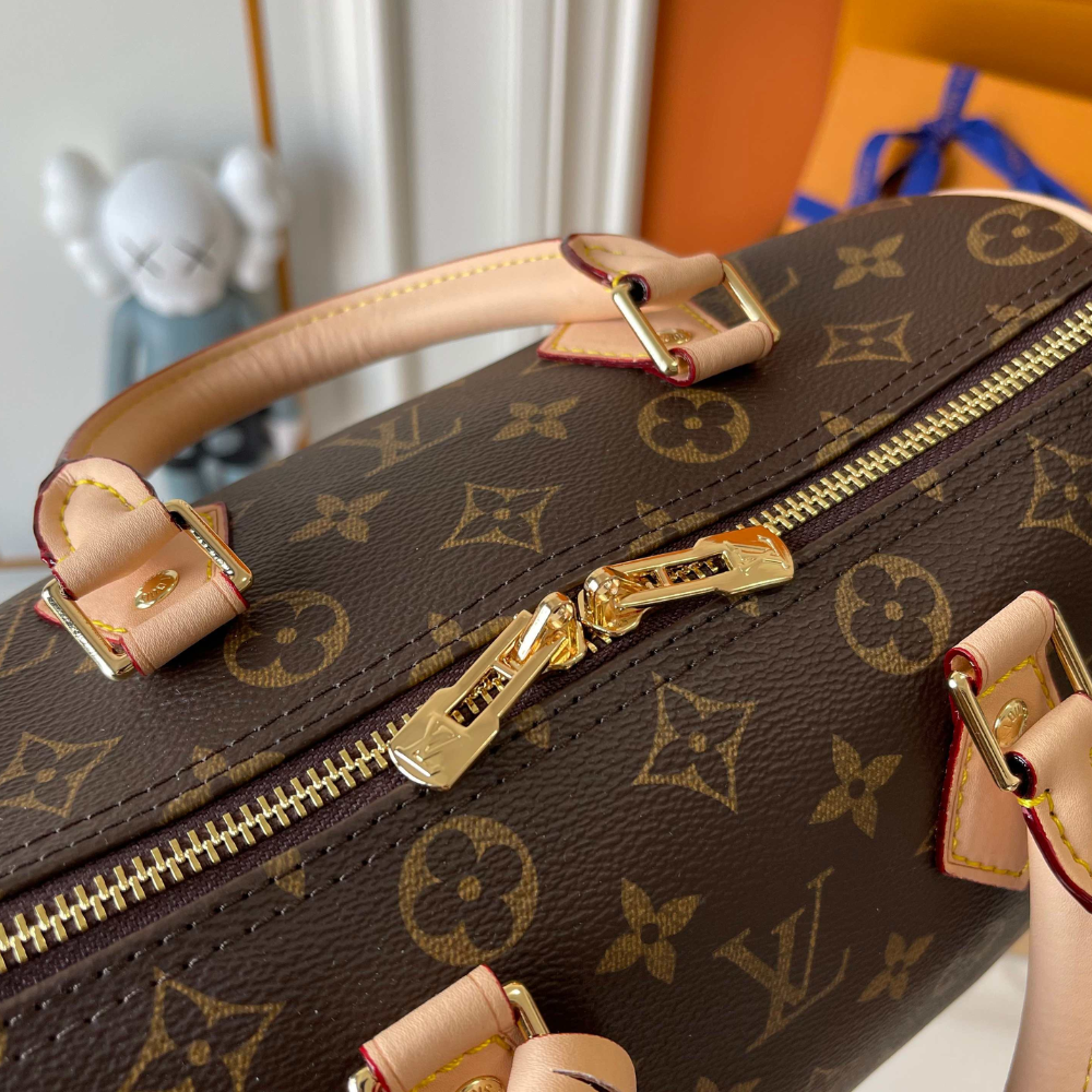 Express shipping-Louis Vuitton Speedy Bandoulière 25 Bag Brown 9.8 Inches M46977