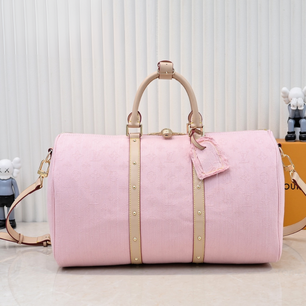 Louis Vuitton Keepall Bandoulière 45 Pink 7.5 Inches M13748