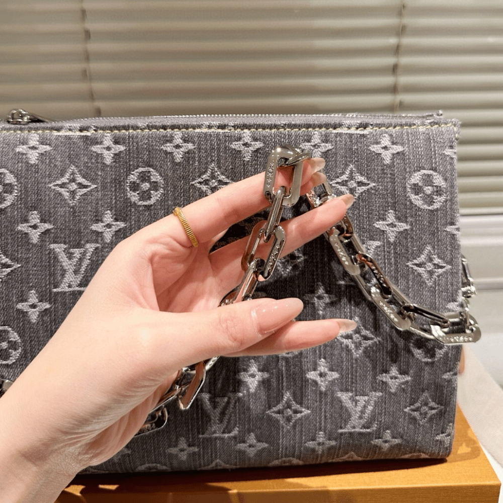 Louis Vuitton Coussin PM Denim Gray 11 Inches M12347