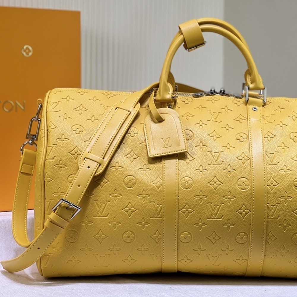 Louis Vuitton Keepall Bandoulière 50 Bag Yellow 19.7 Inches M23748