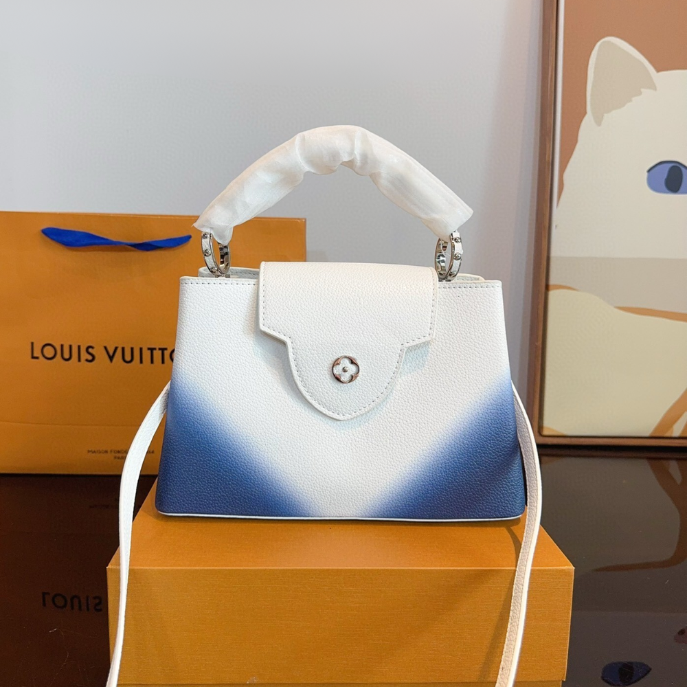 Louis Vuitton Capucines BB Gradient Blue White 10.6 Inches
