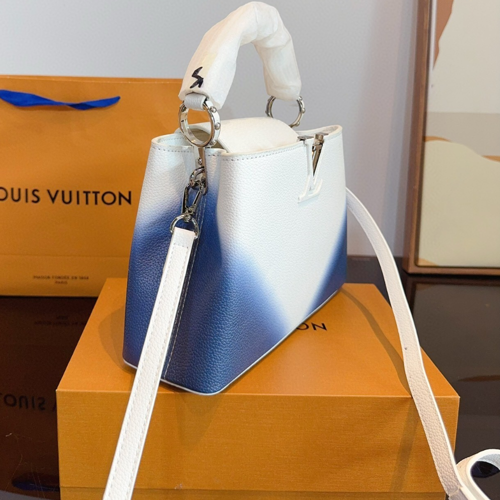 Louis Vuitton Capucines BB Gradient Blue White 10.6 Inches