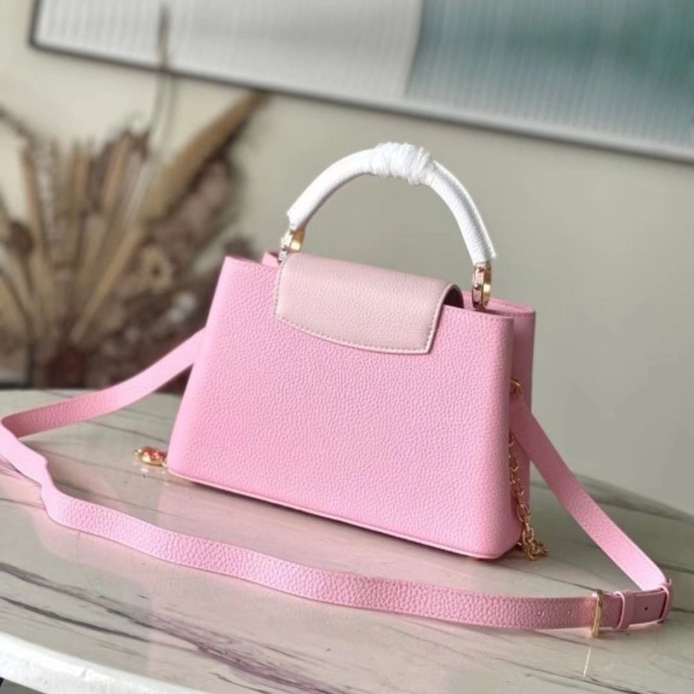 Louis Vuitton Mini Capucines Rose Chamallow Pink 7.9 Inches M22375