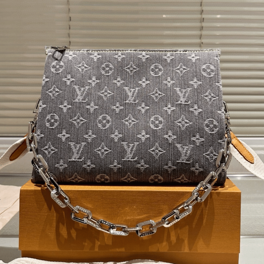 Louis Vuitton Coussin PM Denim Gray 11 Inches M12347
