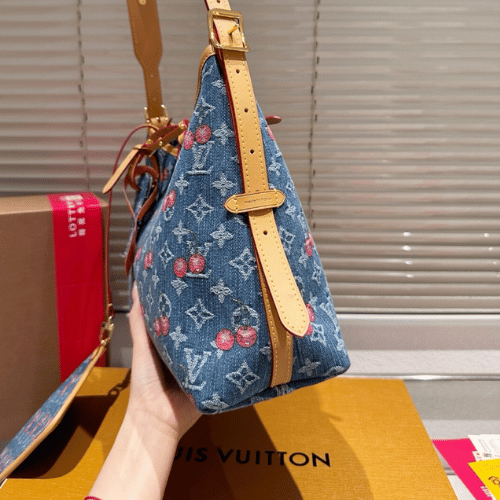 Louis Vuitton Carryall Denim Cherry Monogram 11.4 Inches