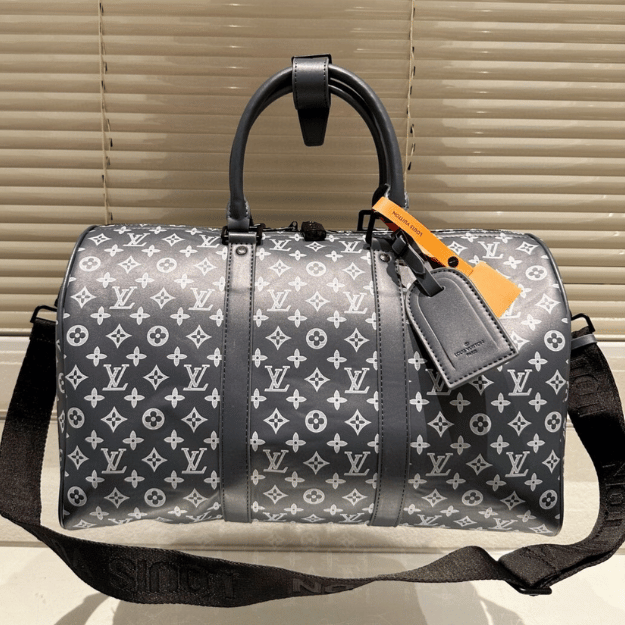 Louis Vuitton Keepall 40 Monogram Eclipse Dark Navy 15.7 Inches