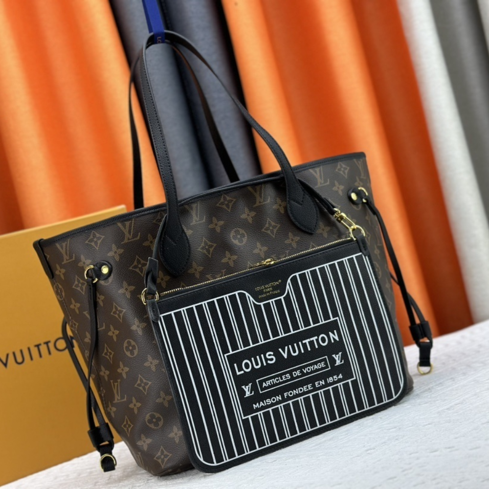 Louis Vuitton Neverfull Inside Out MM Dark Brown 12.2 Inches M11946