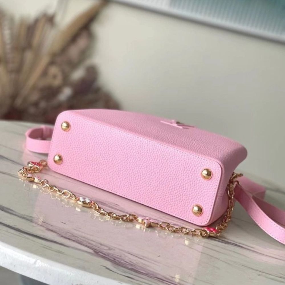 Louis Vuitton Mini Capucines Rose Chamallow Pink 7.9 Inches M22375