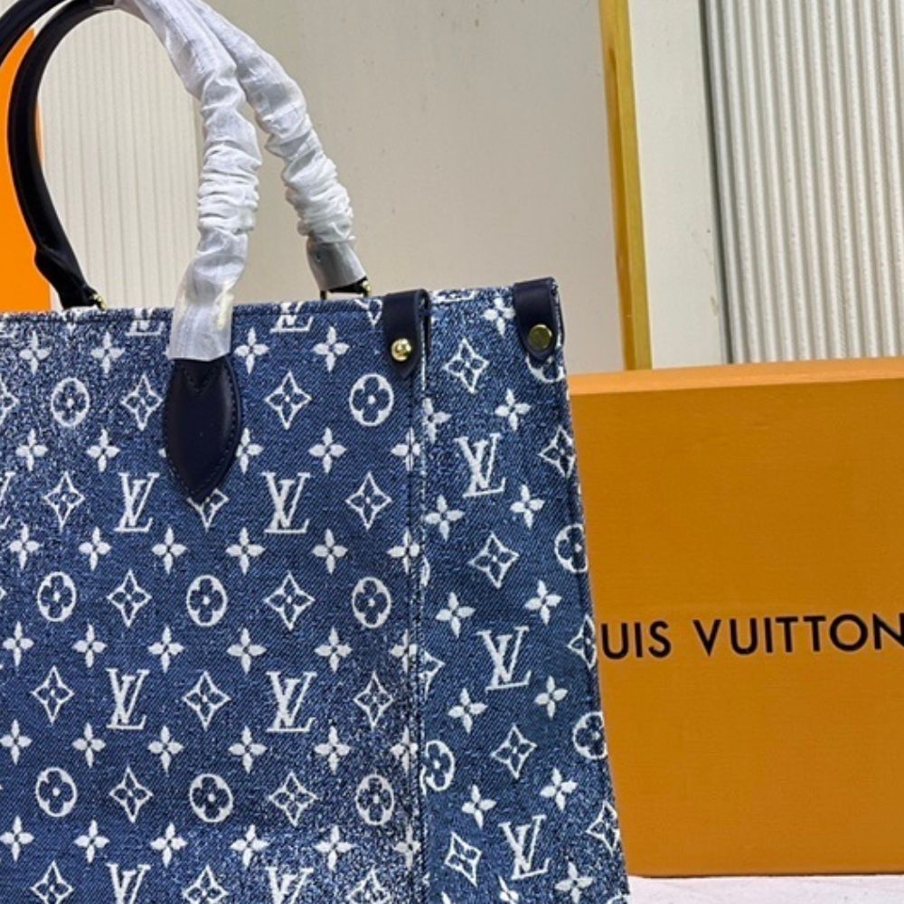 Louis Vuitton Onthego MM Denim Blue 14.0 Inches M59608