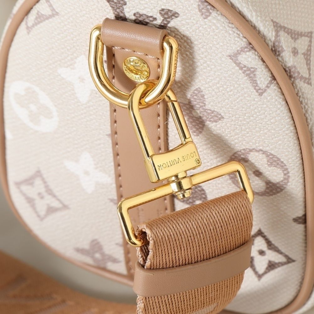Louis Vuitton Keepall Bandoulière 25 Monogram Beige 9.9 Inches