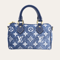 Louis Vuitton Nano Speedy Monogram Denim Blue 8.1 Inches M82950