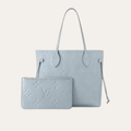 Louis Vuitton Neverfull MM Monogram Empreinte Blue 12.2 Inches M46482