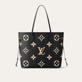 Louis Vuitton Neverfull Tote Bag Mm Monogram Black 12.2 Inches M46649