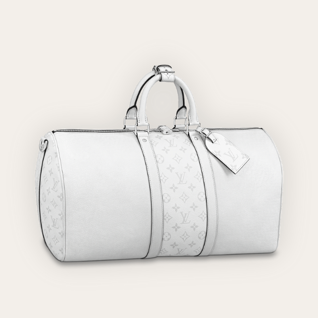 Louis Vuitton Keepall 40 Monogram Empreinte White 15.7 Inches M30885