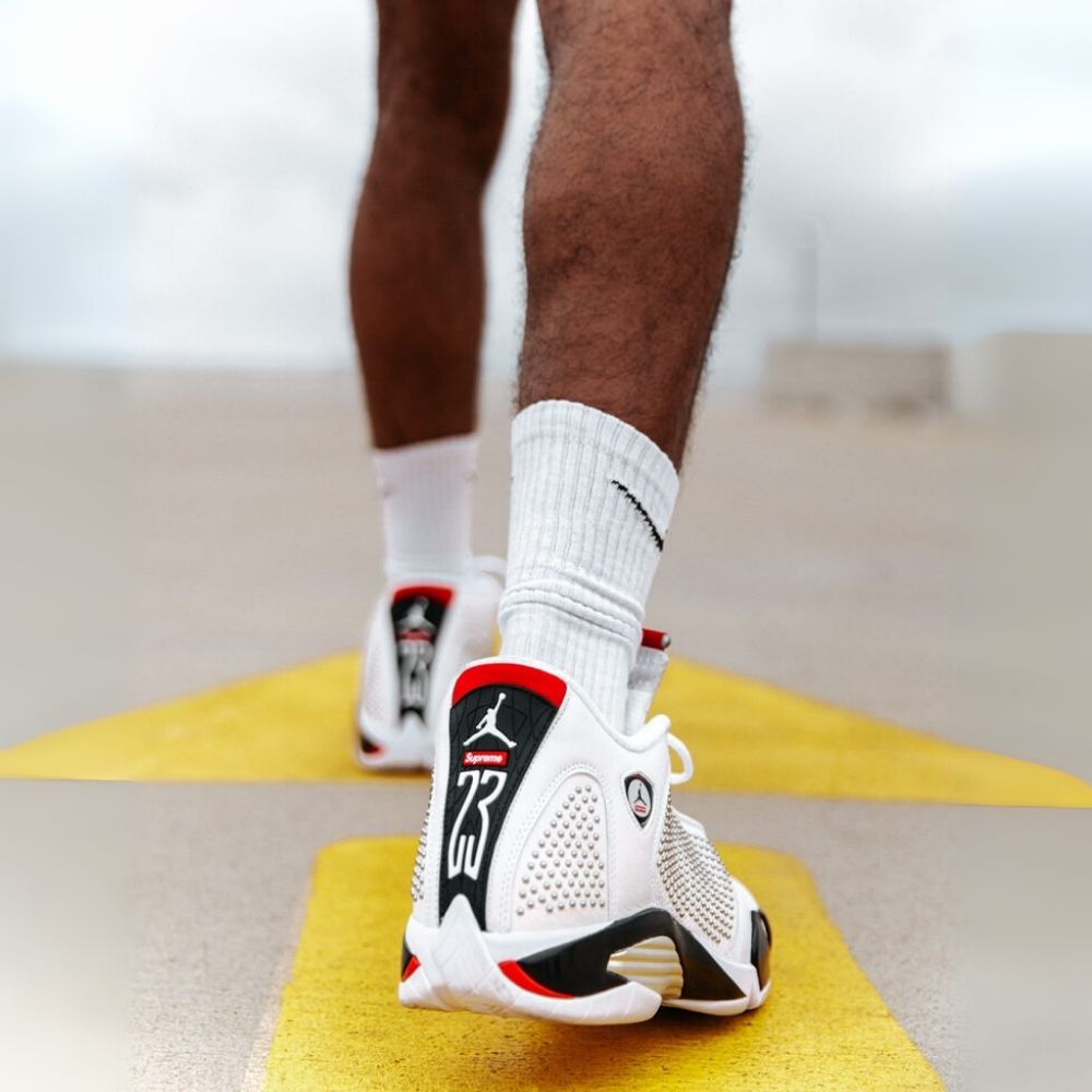 Air Jordan 14 Retro X Supreme White Black