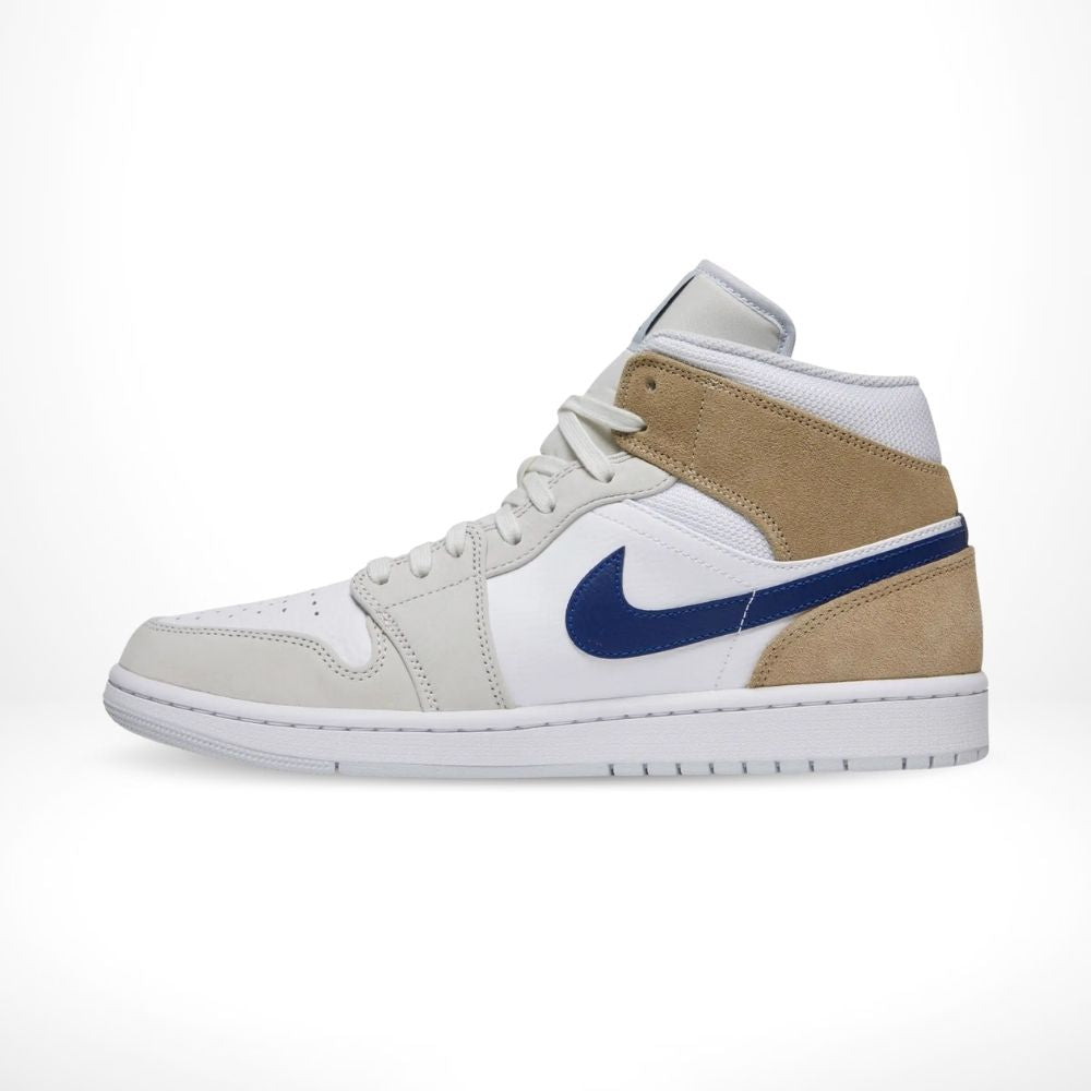Air Jordan 1 Mid White Khaki Blue Void
